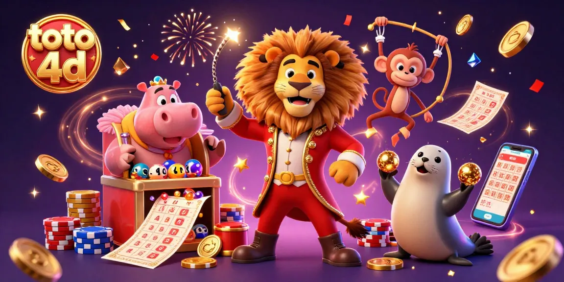 Experience excitement with toto 4d in a vibrant lottery scene featuring characters and colorful elements.